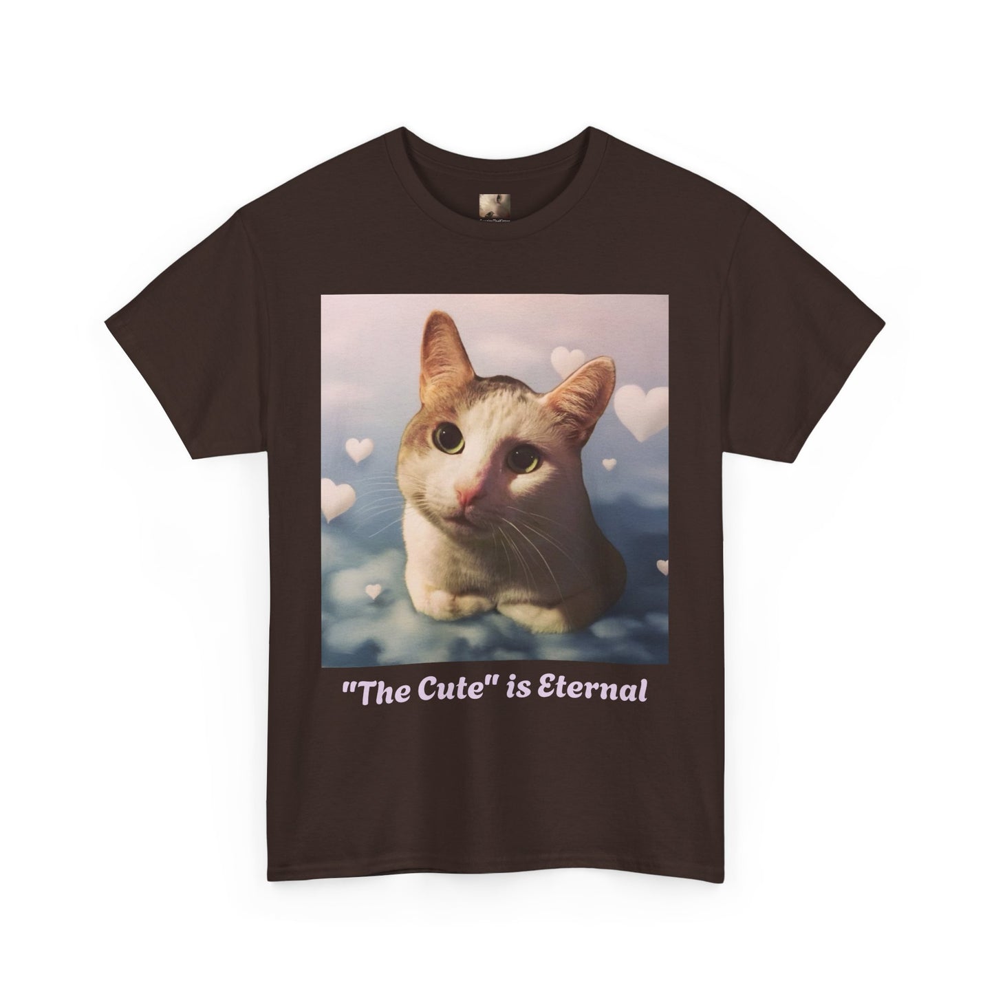 Tito in the clouds variant of "The Cute" is Eternal Tito-T | Cute Cat Unisex Heavy Cotton Tee | Perfect Gift for Cat Lovers, Casual Wear, Animal Lover Shirt