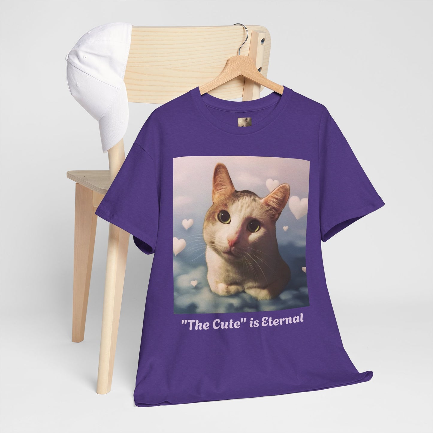 Tito in the clouds variant of "The Cute" is Eternal Tito-T | Cute Cat Unisex Heavy Cotton Tee | Perfect Gift for Cat Lovers, Casual Wear, Animal Lover Shirt
