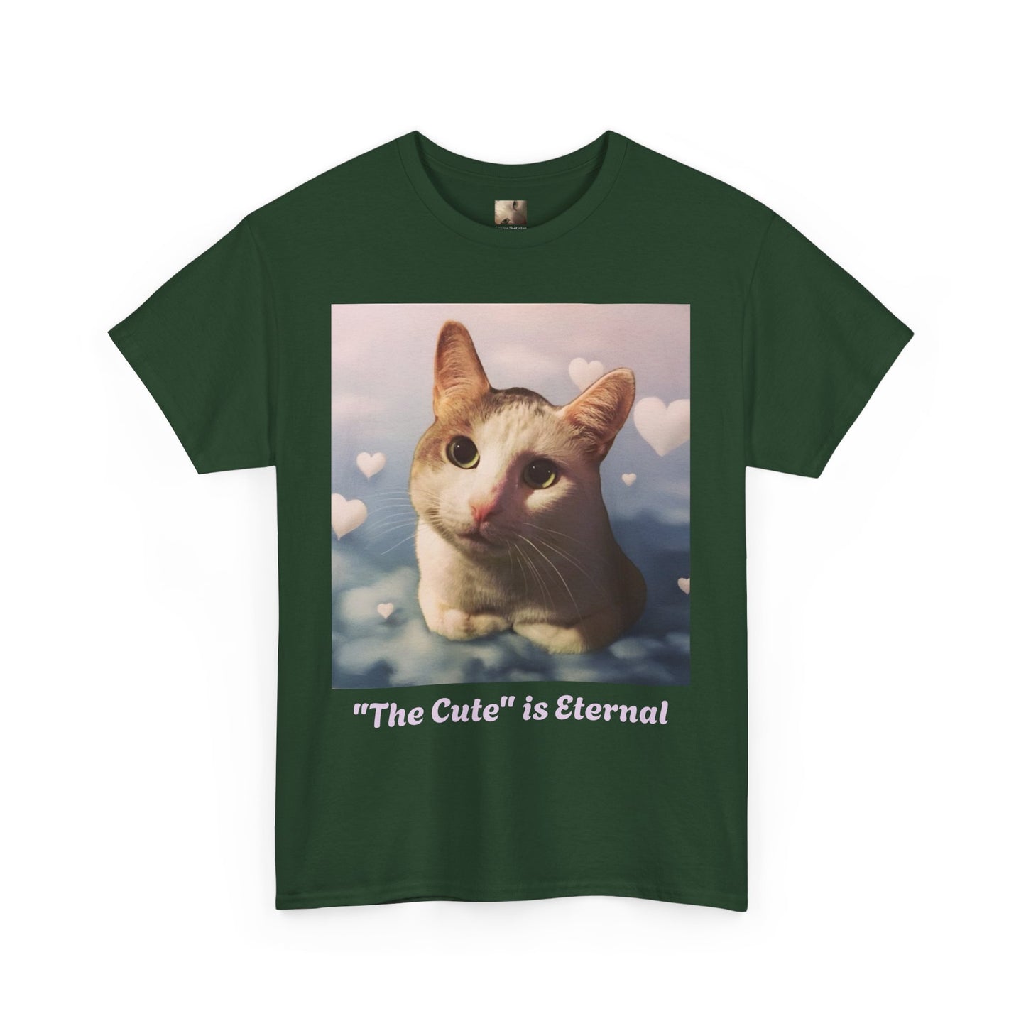 Tito in the clouds variant of "The Cute" is Eternal Tito-T | Cute Cat Unisex Heavy Cotton Tee | Perfect Gift for Cat Lovers, Casual Wear, Animal Lover Shirt