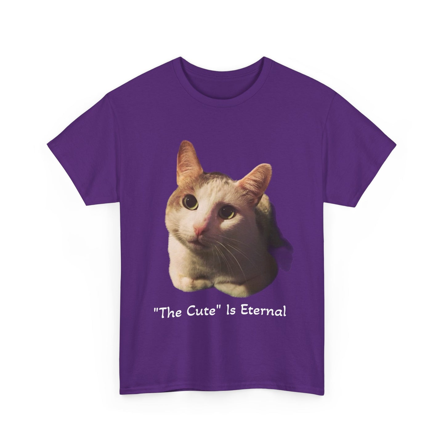 "The Cute" is Eternal Tito-T | Cute Cat Unisex Heavy Cotton Tee | Perfect Gift for Cat Lovers, Casual Wear, Animal Lover Shirt