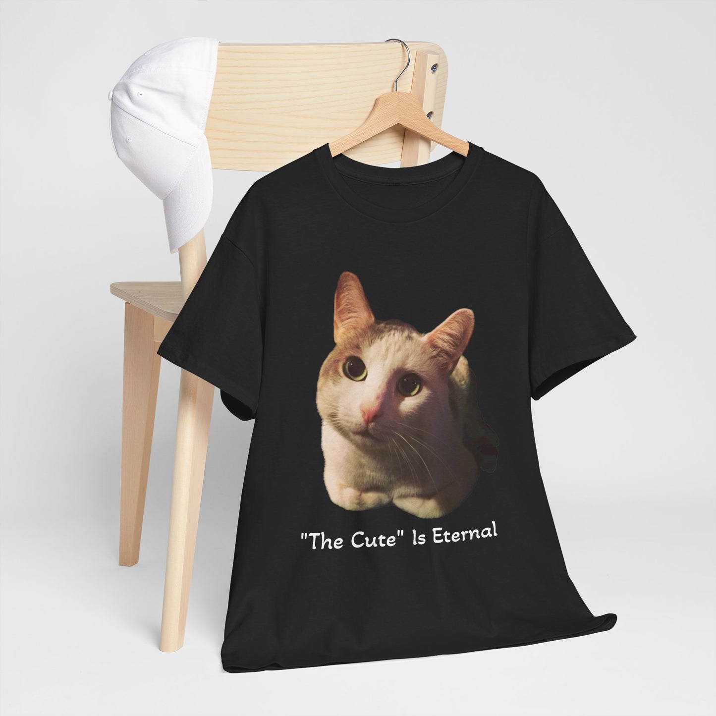"The Cute" is Eternal Tito-T | Cute Cat Unisex Heavy Cotton Tee | Perfect Gift for Cat Lovers, Casual Wear, Animal Lover Shirt
