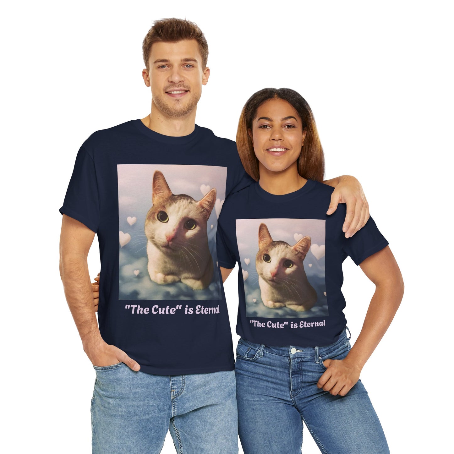 Tito in the clouds variant of "The Cute" is Eternal Tito-T | Cute Cat Unisex Heavy Cotton Tee | Perfect Gift for Cat Lovers, Casual Wear, Animal Lover Shirt