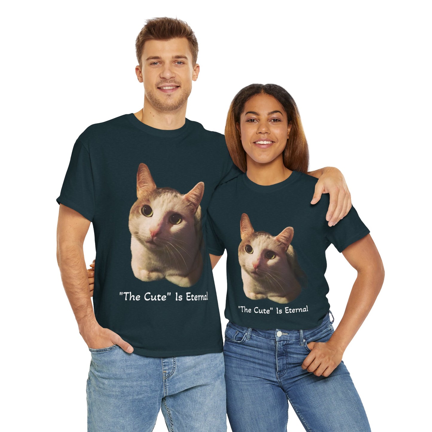 "The Cute" is Eternal Tito-T | Cute Cat Unisex Heavy Cotton Tee | Perfect Gift for Cat Lovers, Casual Wear, Animal Lover Shirt