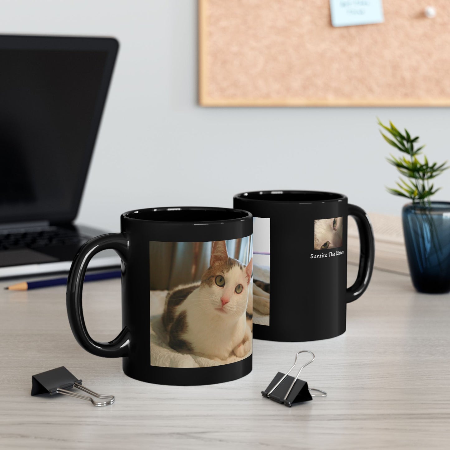 Santito Cat Mug, Coffee Cup, Gift for Cat Lovers, Cute Cat Lover Mug