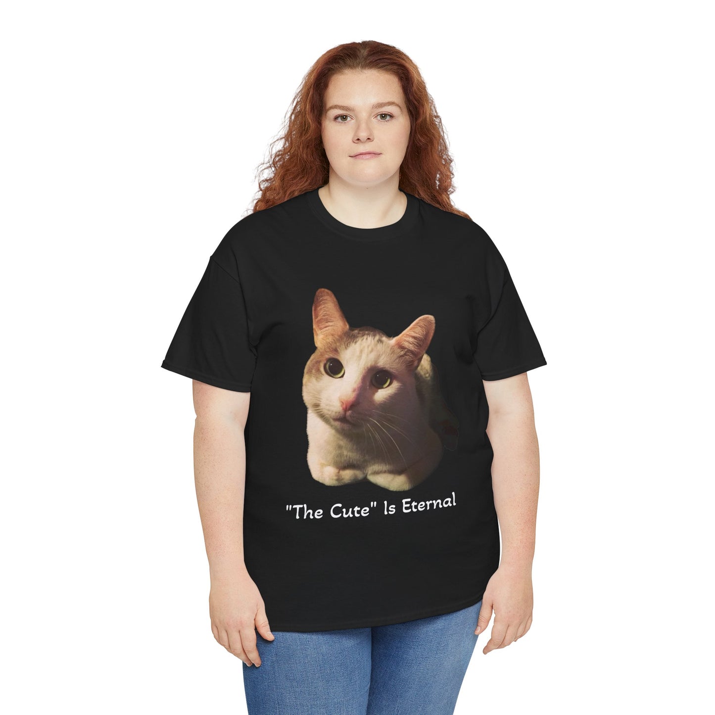"The Cute" is Eternal Tito-T | Cute Cat Unisex Heavy Cotton Tee | Perfect Gift for Cat Lovers, Casual Wear, Animal Lover Shirt