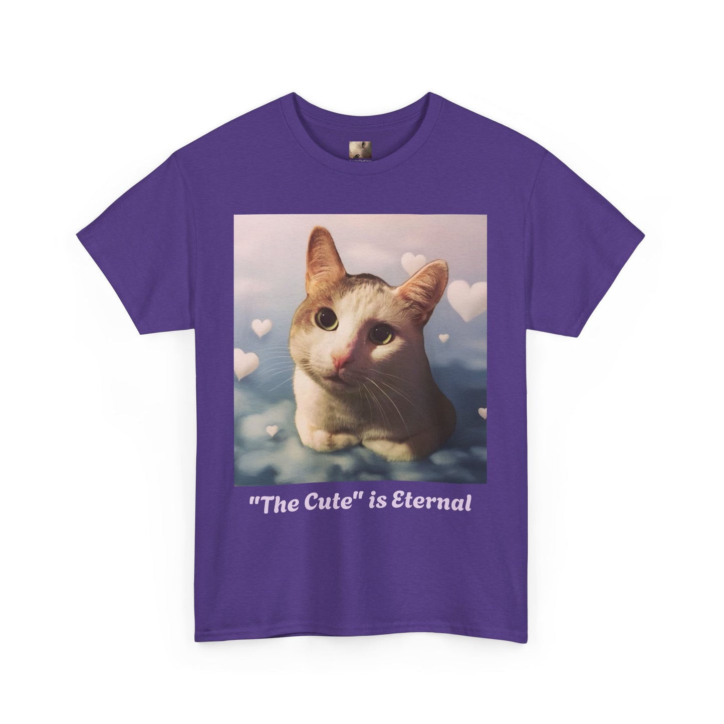 Tito in the clouds variant of "The Cute" is Eternal Tito-T | Cute Cat Unisex Heavy Cotton Tee | Perfect Gift for Cat Lovers, Casual Wear, Animal Lover Shirt