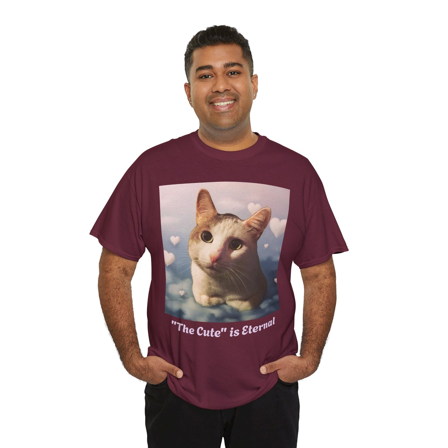 Tito in the clouds variant of "The Cute" is Eternal Tito-T | Cute Cat Unisex Heavy Cotton Tee | Perfect Gift for Cat Lovers, Casual Wear, Animal Lover Shirt