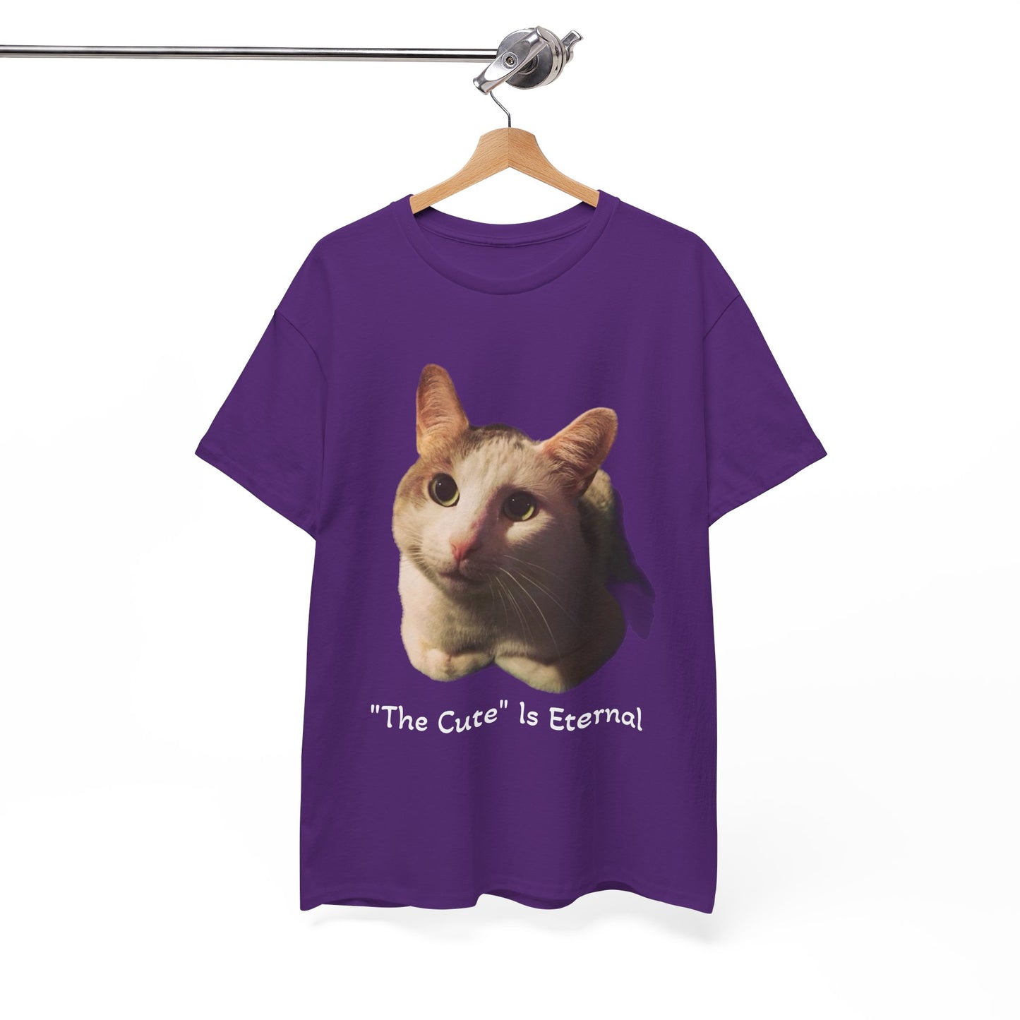 "The Cute" is Eternal Tito-T | Cute Cat Unisex Heavy Cotton Tee | Perfect Gift for Cat Lovers, Casual Wear, Animal Lover Shirt