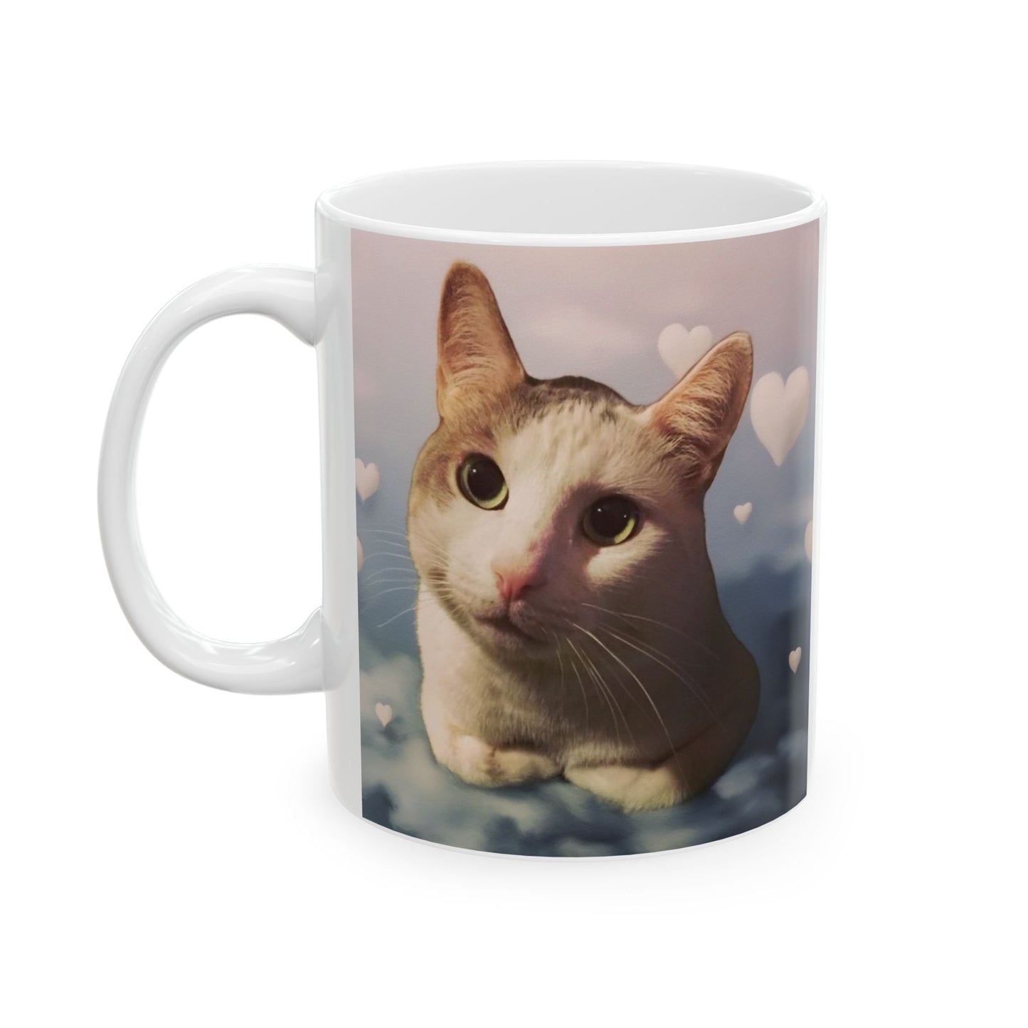 "The Cute" is Eternal Santito Cat Mug, Cute Animal Ceramic Mug - Perfect for Cat Lovers, Gift for Pet Owners, Coffee & Tea, Home Decor