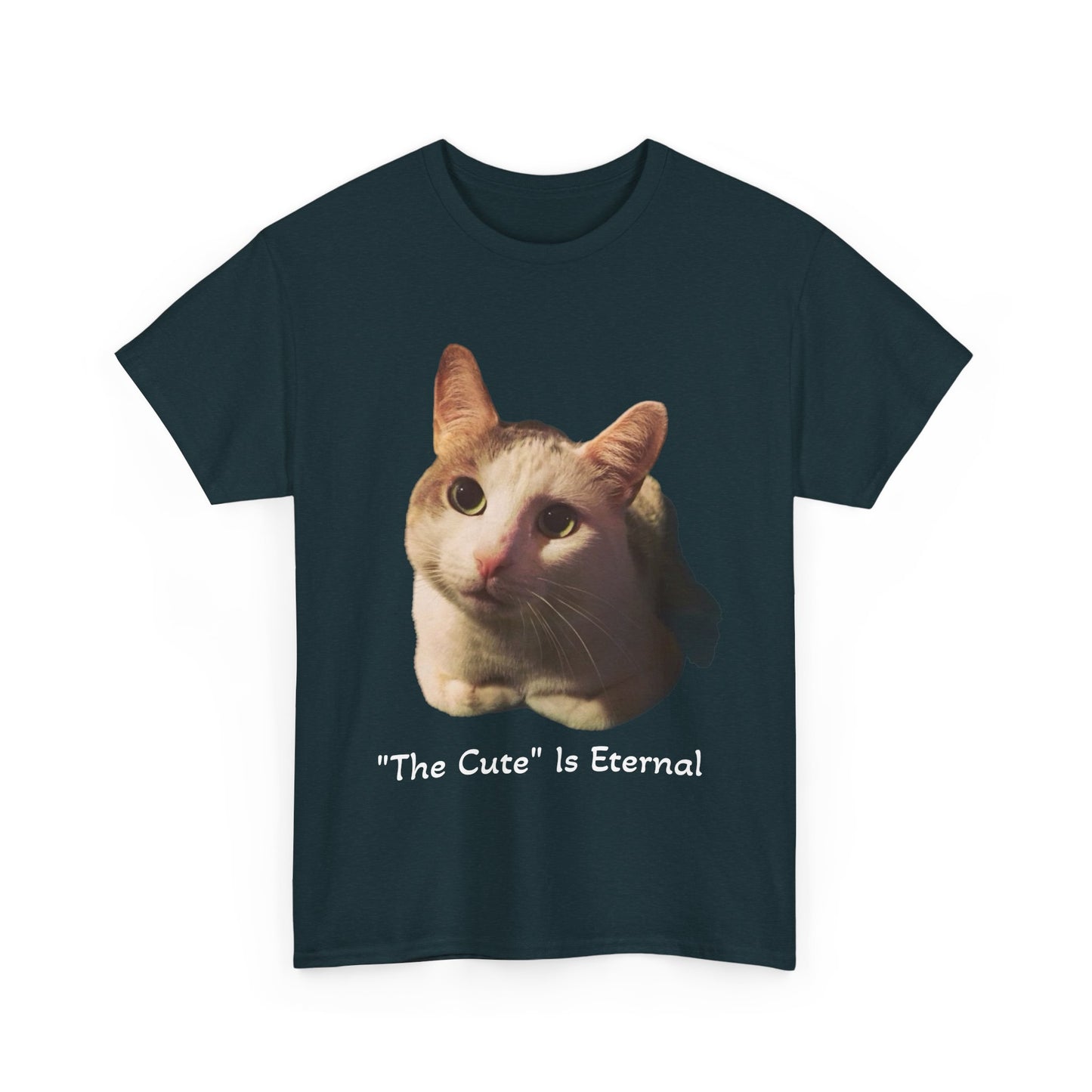 "The Cute" is Eternal Tito-T | Cute Cat Unisex Heavy Cotton Tee | Perfect Gift for Cat Lovers, Casual Wear, Animal Lover Shirt
