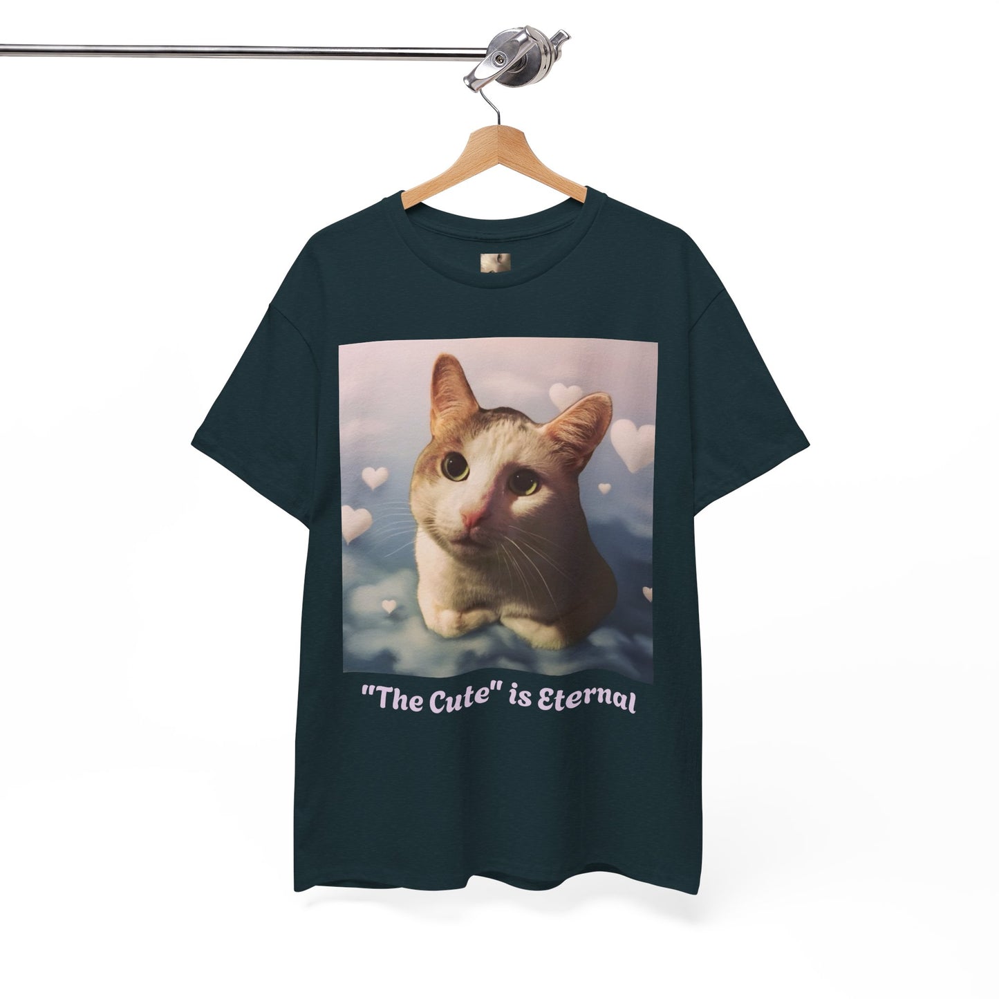 Tito in the clouds variant of "The Cute" is Eternal Tito-T | Cute Cat Unisex Heavy Cotton Tee | Perfect Gift for Cat Lovers, Casual Wear, Animal Lover Shirt
