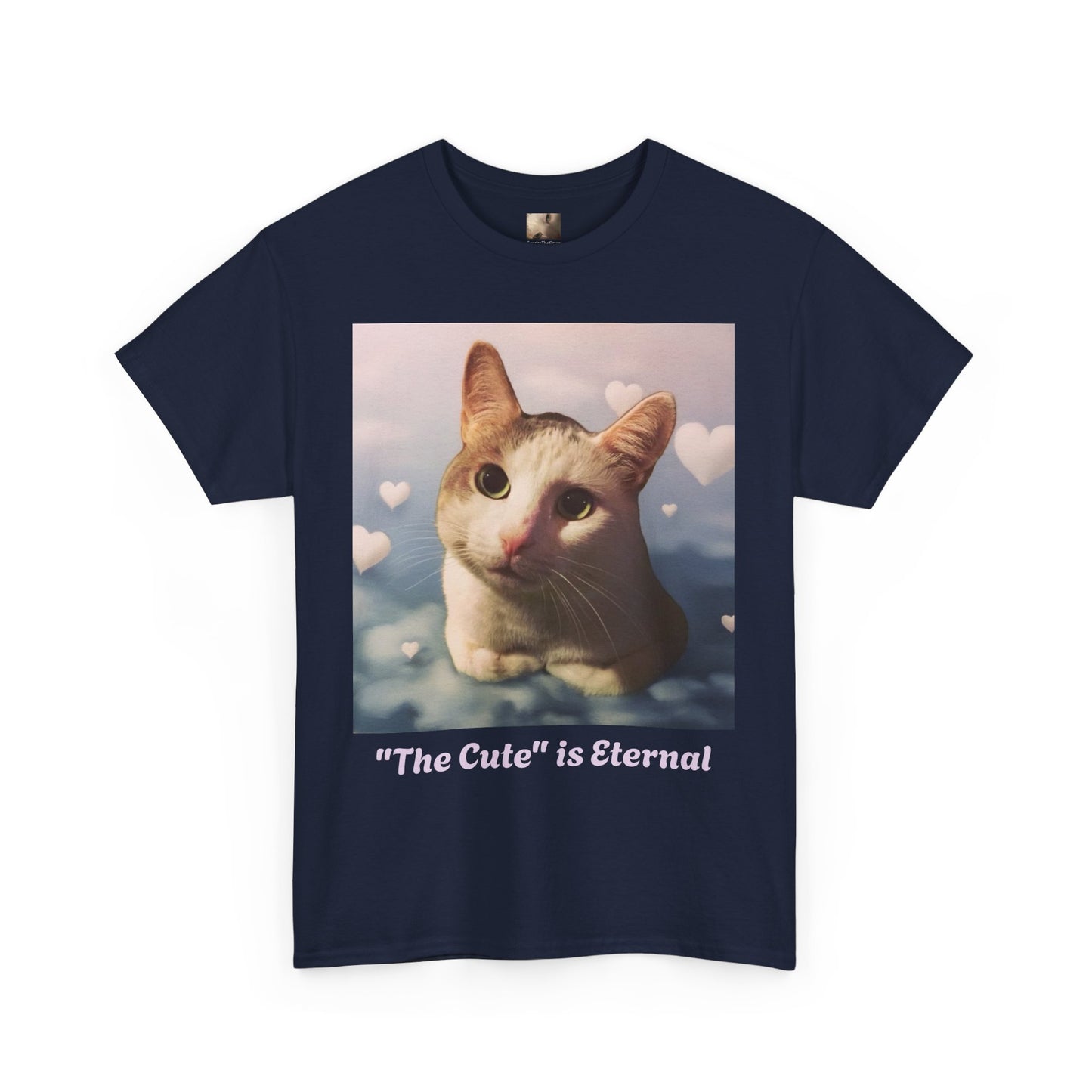 Tito in the clouds variant of "The Cute" is Eternal Tito-T | Cute Cat Unisex Heavy Cotton Tee | Perfect Gift for Cat Lovers, Casual Wear, Animal Lover Shirt