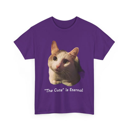 "The Cute" is Eternal Tito-T | Cute Cat Unisex Heavy Cotton Tee | Perfect Gift for Cat Lovers, Casual Wear, Animal Lover Shirt
