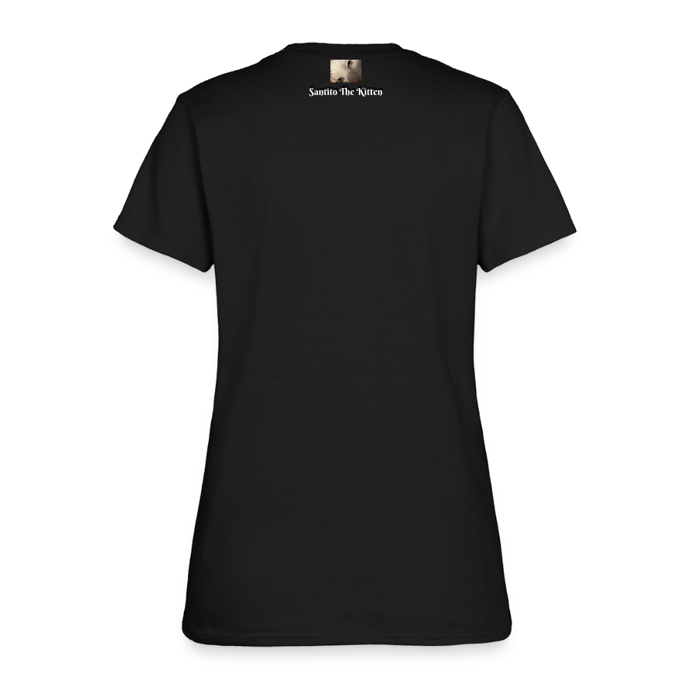 "Breathe Scream Sing Dance" Women's Cut T-Shirt - black