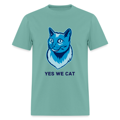 "Yes We Cat" Unisex Tito-T | GILDAN 5000 - aquatic