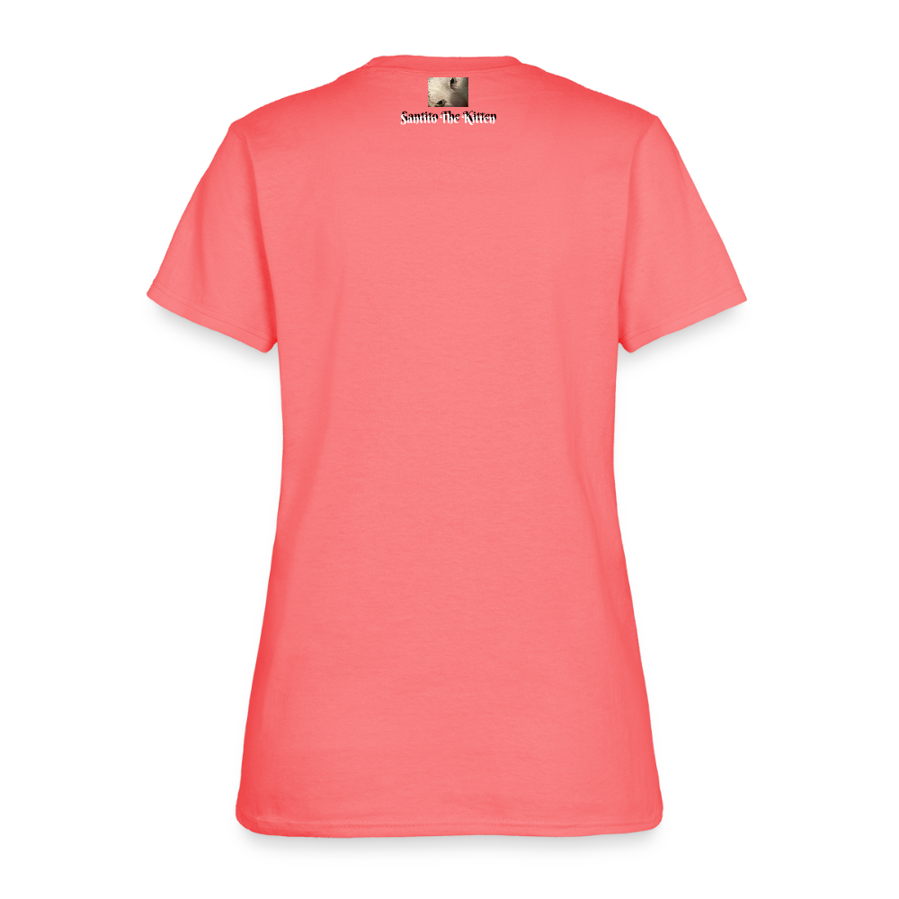 "Breathe Scream Sing Dance" Women's Cut T-Shirt - coral