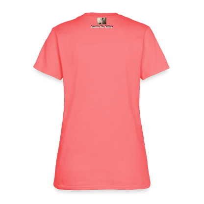 "Breathe Scream Sing Dance" Women's Cut T-Shirt - coral