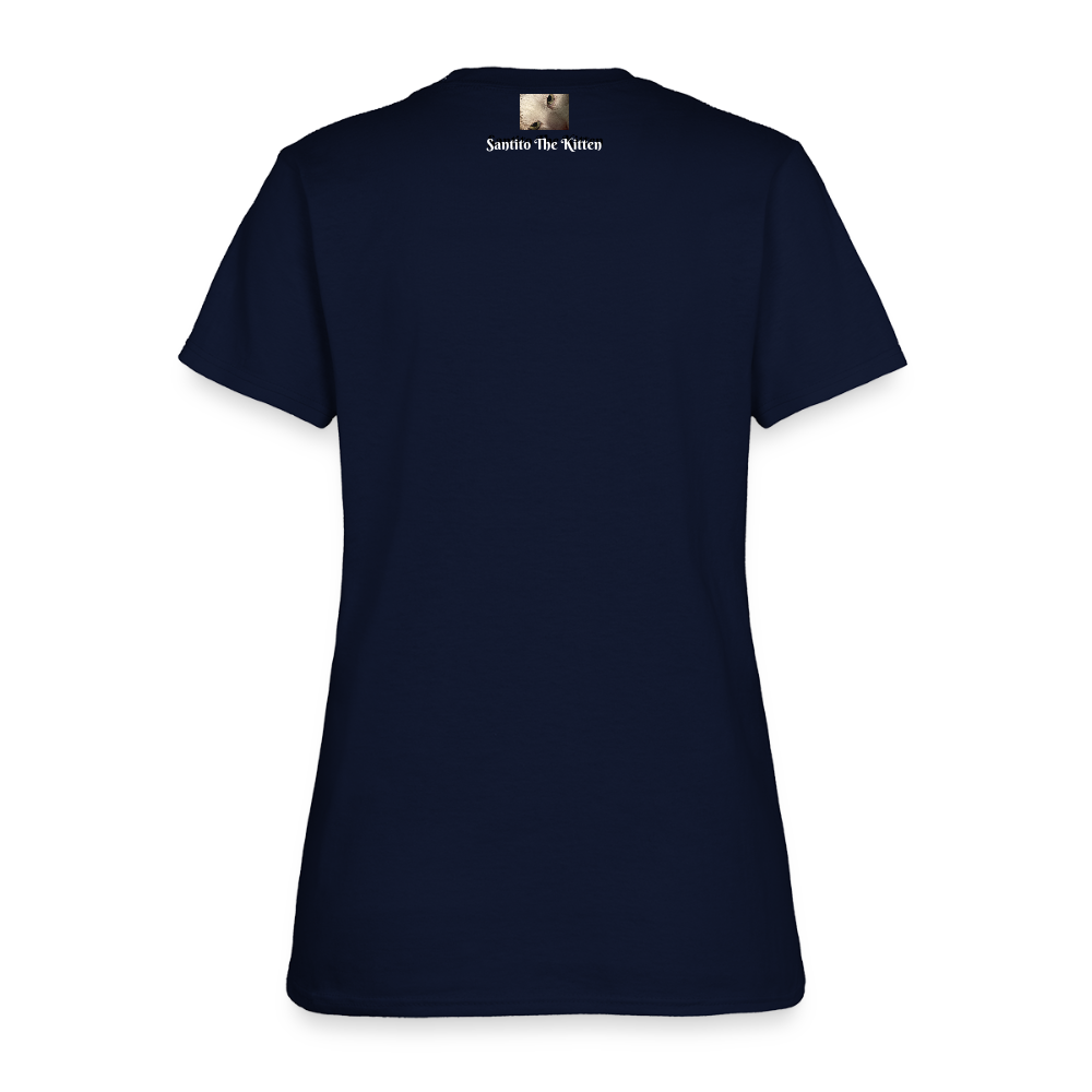 "Breathe Scream Sing Dance" Women's Cut T-Shirt - navy