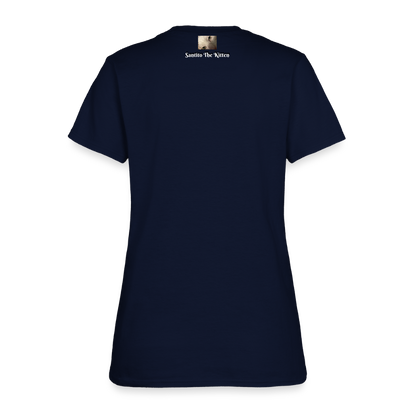 "Breathe Scream Sing Dance" Women's Cut T-Shirt - navy