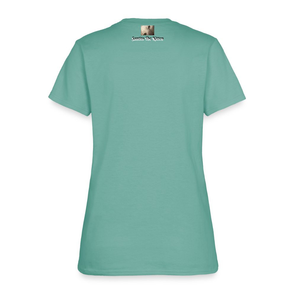 "Breathe Scream Sing Dance" Women's Cut T-Shirt - aquatic