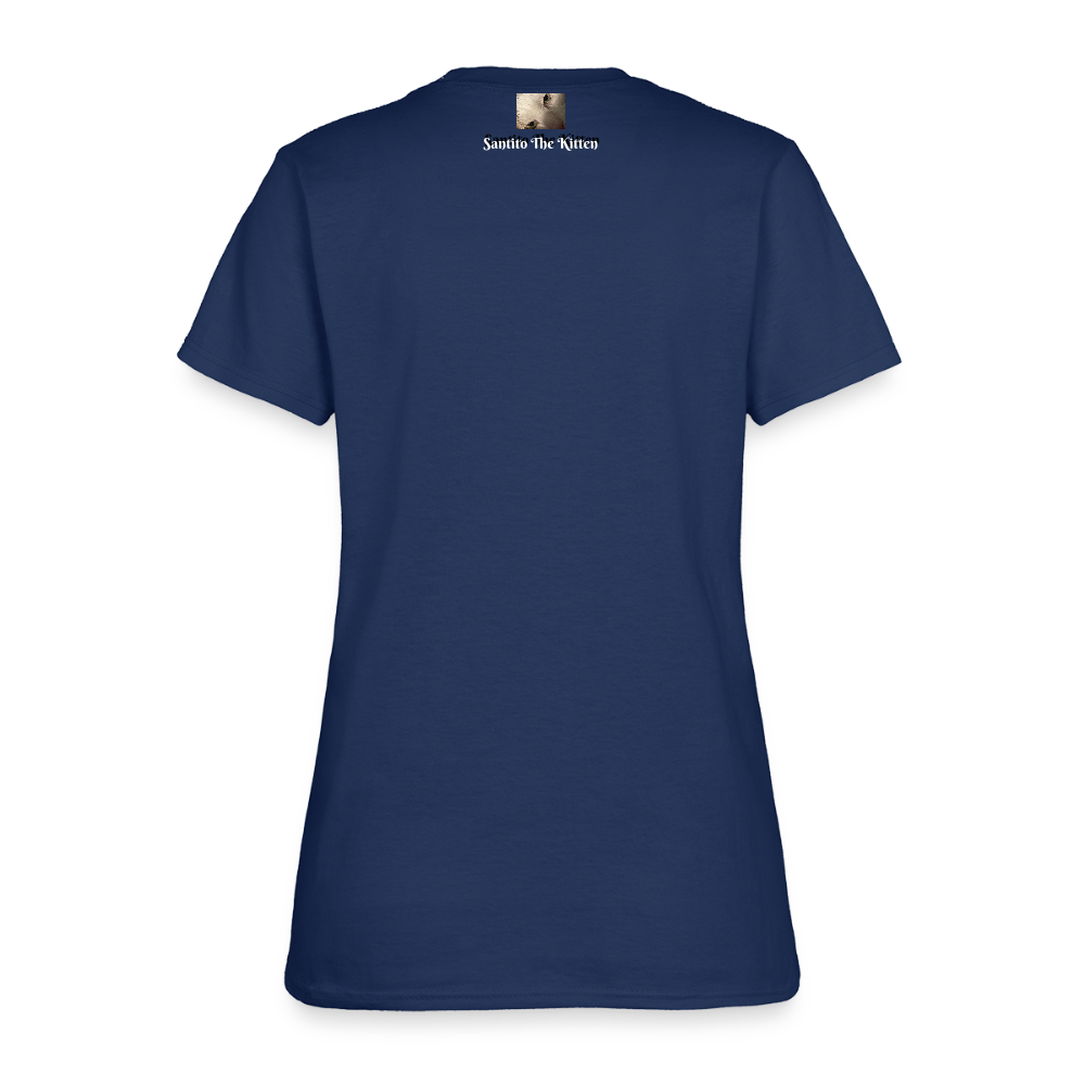 "Breathe Scream Sing Dance" Women's Cut T-Shirt -  blue dusk