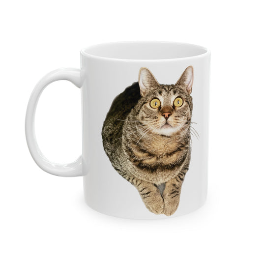 Enzo "Contents Under Pressure" Cat Lover's Funny Ceramic Mug - Perfect Gift for Birthday, Cat Lovers, Animal Humor, Coffee Tea Cup