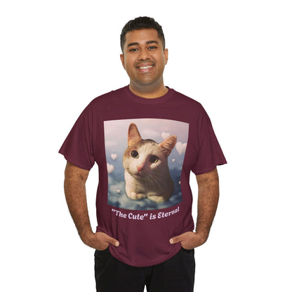 Tito in the clouds variant of "The Cute" is Eternal Tito-T |  Cute Cat Unisex Heavy Cotton Tee | Perfect Gift for Cat Lovers, Casual Wear, Animal Lover Shirt