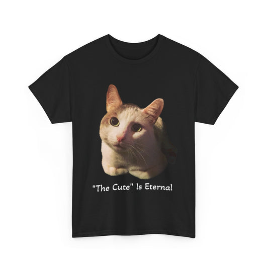 "The Cute" is Eternal Tito-T | Cute Cat Unisex Heavy Cotton Tee | Perfect Gift for Cat Lovers, Casual Wear, Animal Lover Shirt