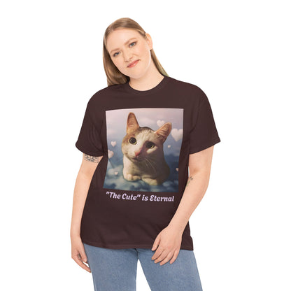 Tito in the clouds variant of "The Cute" is Eternal Tito-T |  Cute Cat Unisex Heavy Cotton Tee | Perfect Gift for Cat Lovers, Casual Wear, Animal Lover Shirt