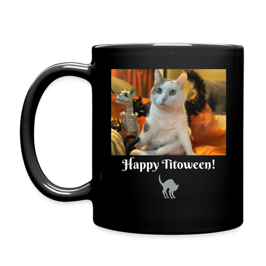 Happy Titoween Mug for right-handed hoomans - black