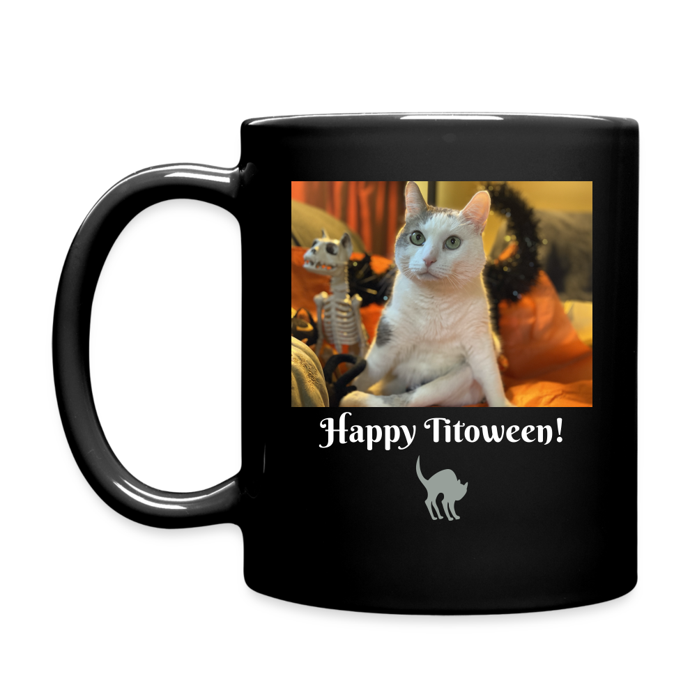 Happy Titoween Mug for right-handed hoomans - black
