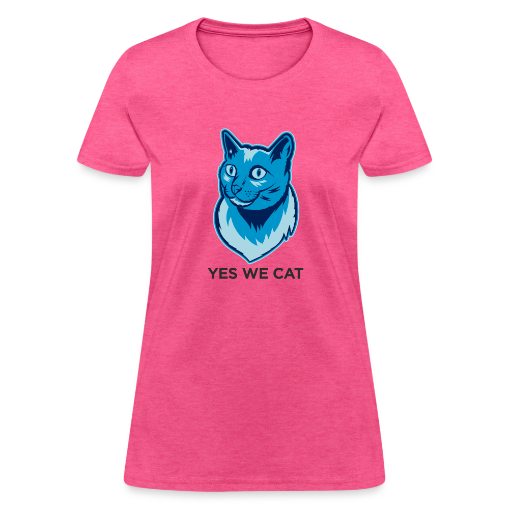 "Yes We Cat" Women's Tito T - heather pink
