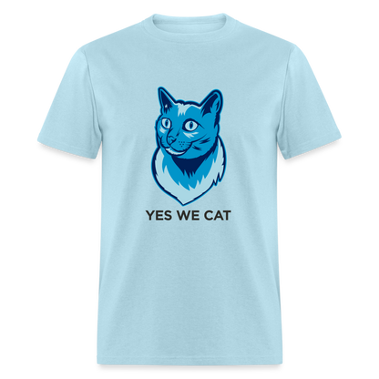 "Yes We Cat" Unisex Tito T - powder blue