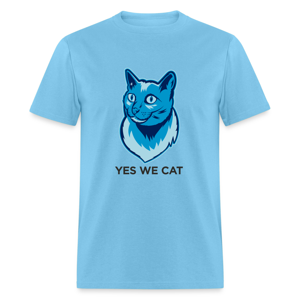 "Yes We Cat" Unisex Tito T - aquatic blue
