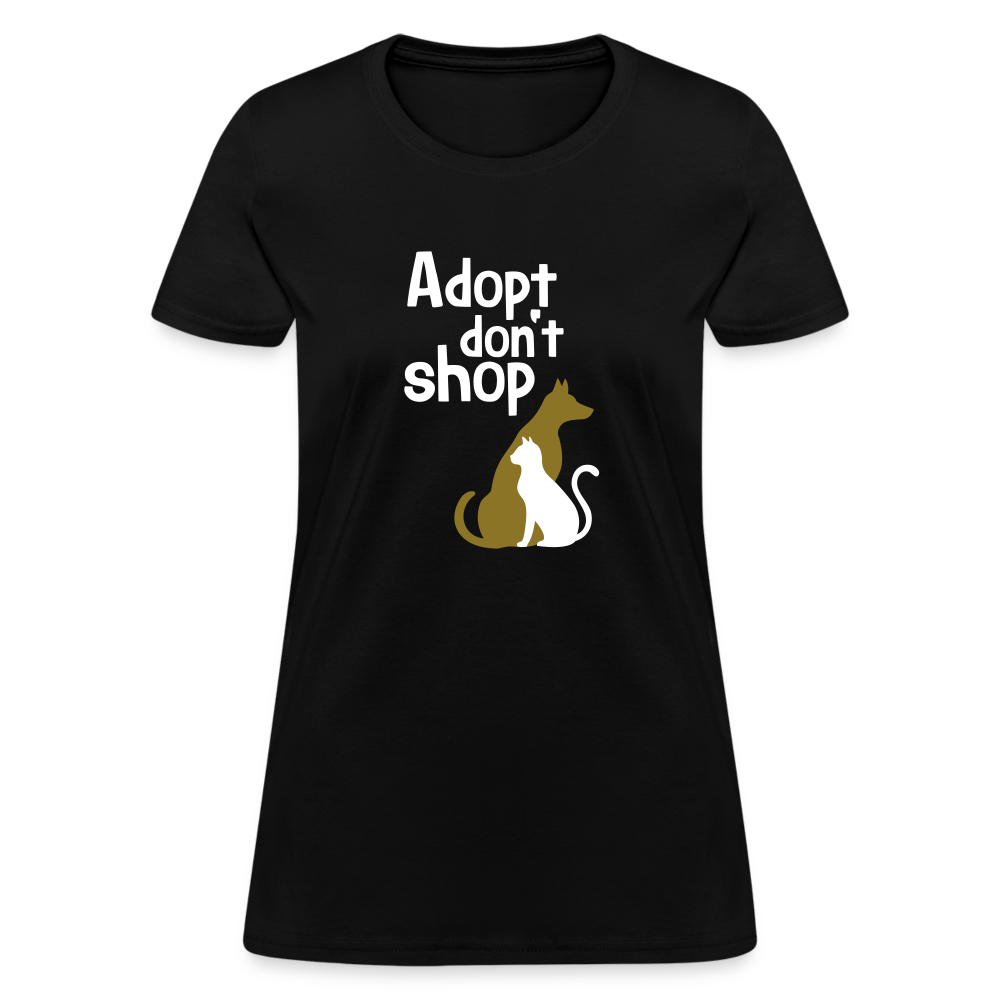 "Adopt Don't Shop" Ladies Tito T - black
