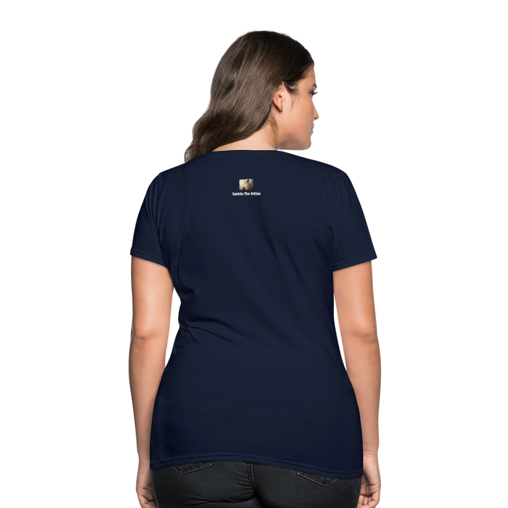 "Adopt Don't Shop" Ladies Tito T - navy