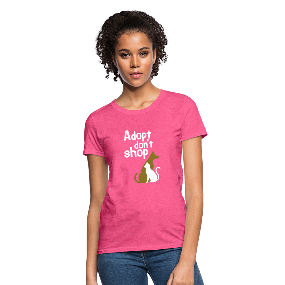 "Adopt Don't Shop" Ladies Tito T - heather pink