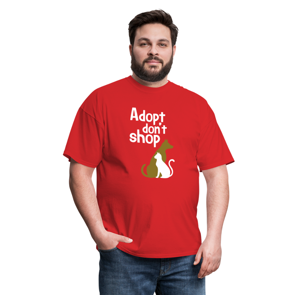 "Adopt Don't Shop" Unisex Tito T - red