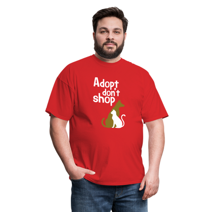 "Adopt Don't Shop" Unisex Tito T - red