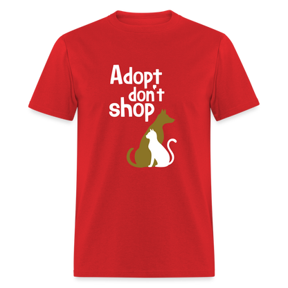 "Adopt Don't Shop" Unisex Tito T - red