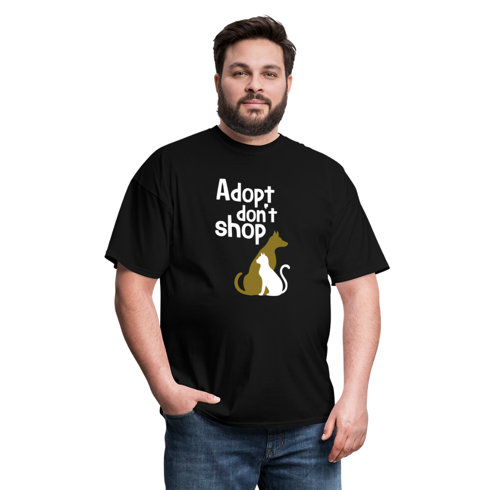 "Adopt Don't Shop" Unisex Tito T - black