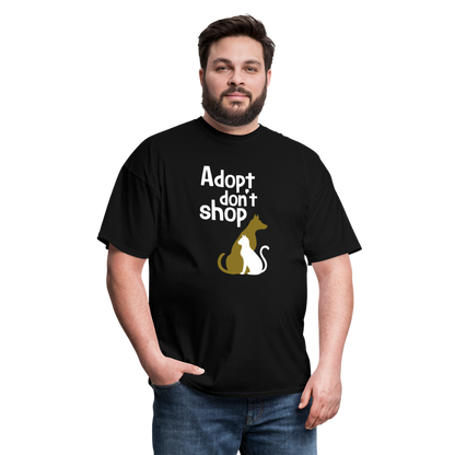 "Adopt Don't Shop" Unisex Tito T - black
