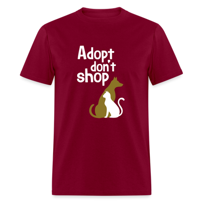 "Adopt Don't Shop" Unisex Tito T - burgundy