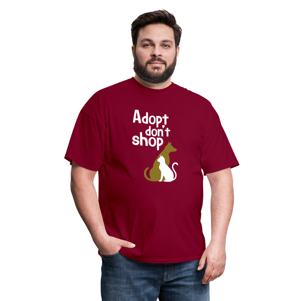 "Adopt Don't Shop" Unisex Tito T - burgundy