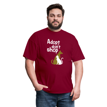 "Adopt Don't Shop" Unisex Tito T - burgundy