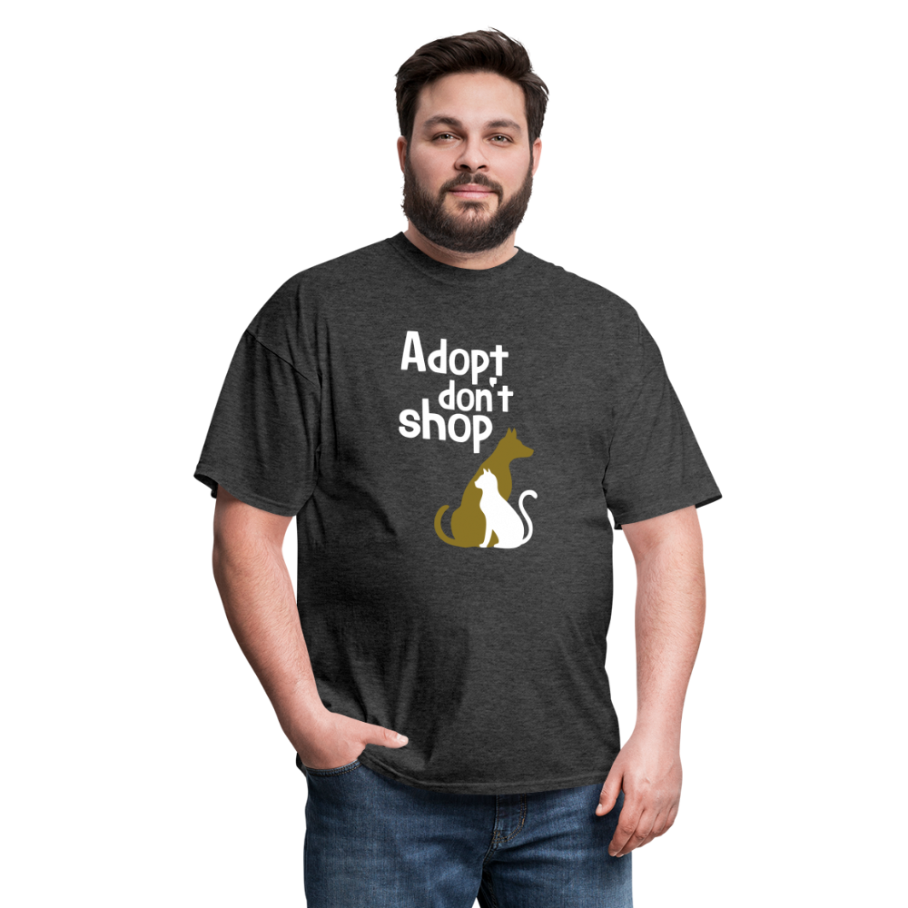 "Adopt Don't Shop" Unisex Tito T - heather black