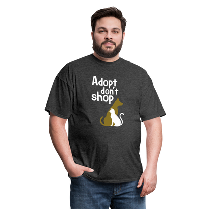 "Adopt Don't Shop" Unisex Tito T - heather black