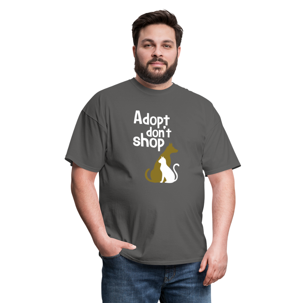 "Adopt Don't Shop" Unisex Tito T - charcoal