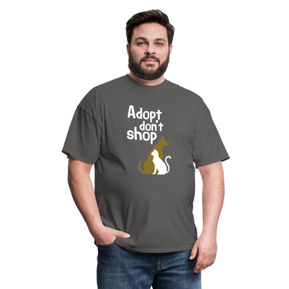 "Adopt Don't Shop" Unisex Tito T - charcoal