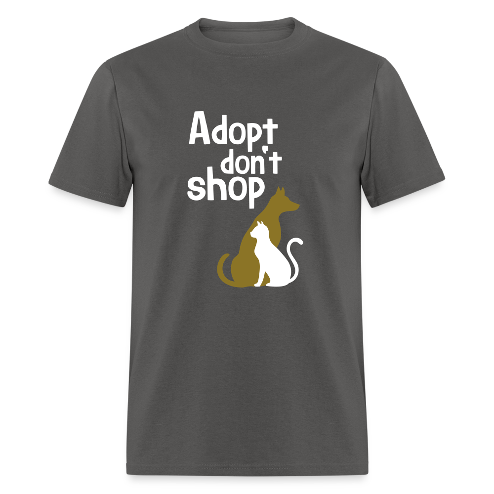 "Adopt Don't Shop" Unisex Tito T - charcoal